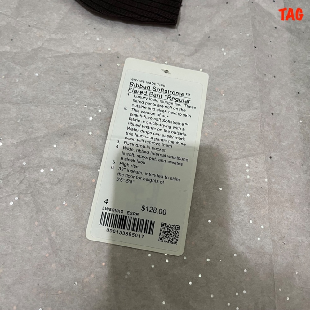 Lululemon Espresso Ribbed Softstreme Flared Pant Regular - Picture 9 of 10